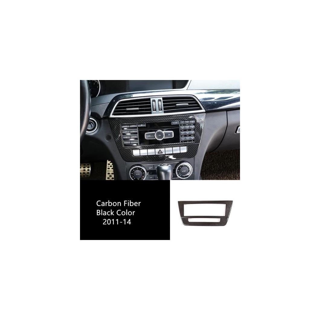 センターコンソール エアコン ノブフレーム ステッカーメルセデスベンツ C クラス W204 2008-14 インテリア スタイリング CD Carbon AL-DD-6977 AL Interior parts for cars