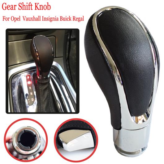 適用: GM/ビュイック リーガル/オペル インシグニア/ボクスホール インシグニア クローム ブラック レザー スティック シフター レバー ノブ ブラック・ホワイト AL-EE-3838 AL Car parts