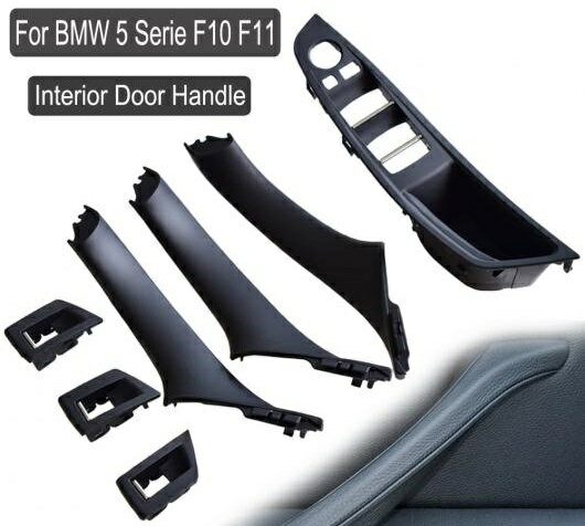 プラスチック ABS ブラック/ベージュ インテリア ドア ハンドル パネル セダン プル トリム カバー 適用: BMW 5 シリーズ F10 F11 520 523 525 ブラック・7個～レッド ワイン・7個 AL-EE-4148 AL Car parts