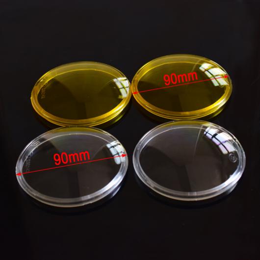 2個セット 直径 90mm フォグライト 防曇 ガラス 強化ガラス イエロー ホワイト 適用: ダチア ダスター ..