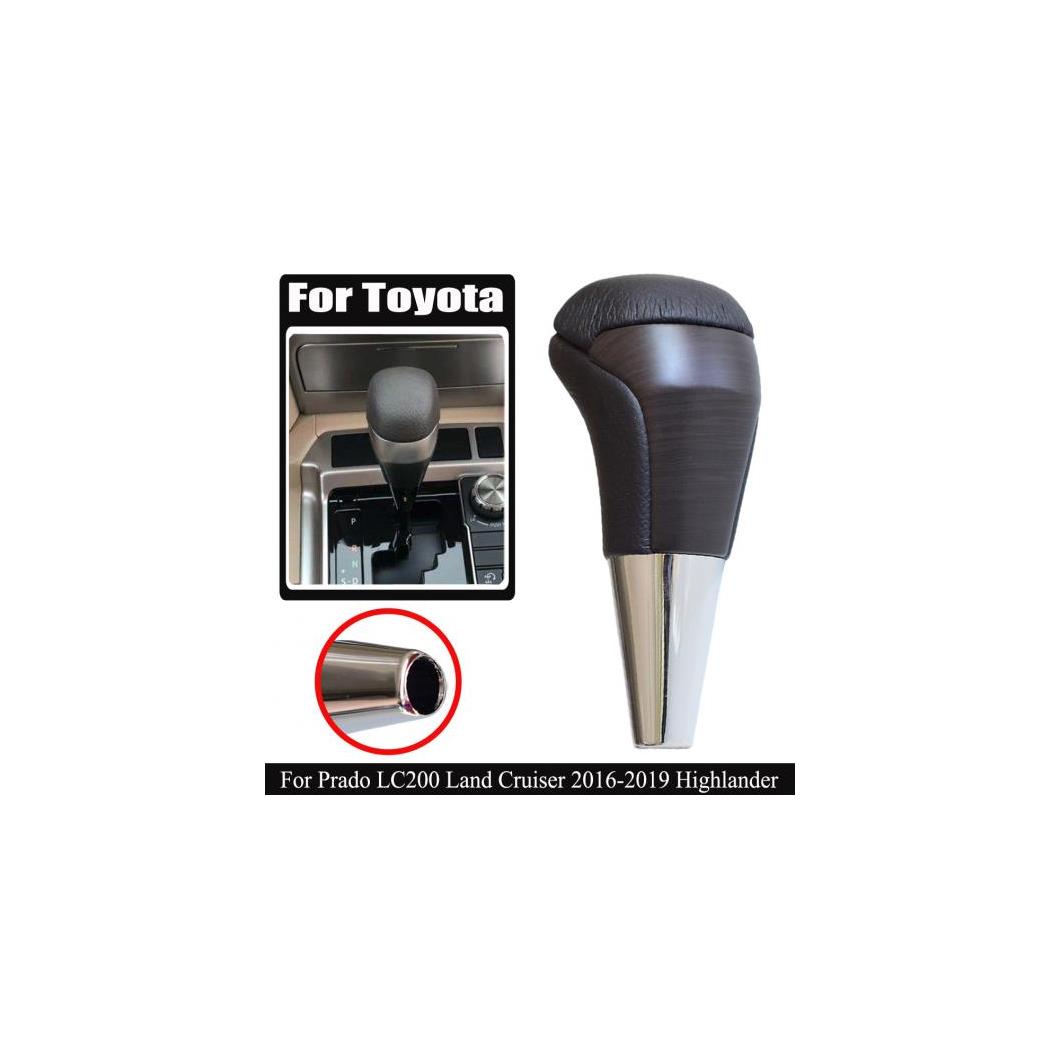適用: トヨタ プラド LC200 ハイランダー ランド クルーザー 2016-19 自動車 ギア スティック シフター ノブ レバー ABS ブラック・シルバー AL-EE-4263 AL Car parts