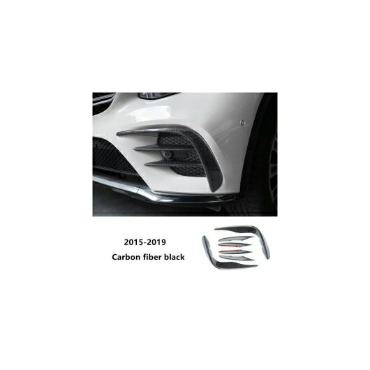 スタイリング フロント リア バンパー フォグランプ グリッド スラット カバー エア ナイフ ステッカー 適用: メルセデス ベンツ GLC X253 2015-19 カーボンファイバー 6ピース AL-EE-5056 AL Car parts