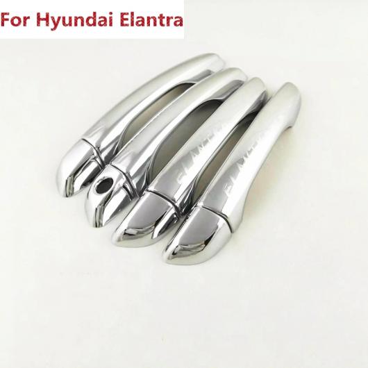 適用: ヒュンダイ エラントラ アバンテ 2015 2016 2017 セダン クローム 8ピース ドア ハンドル カバー トリム 保護 ロゴ 2018 AL-EE-7458 AL Exterior parts for cars
