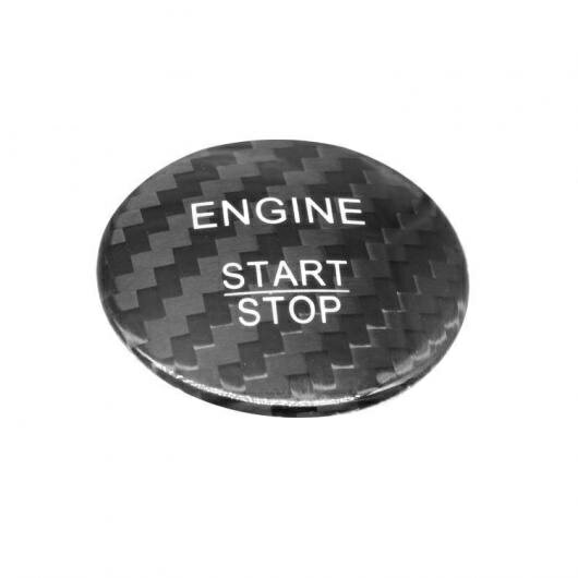 適用: メルセデス ベンツ Cクラス GLC リアル カーボンファイバー エンジン スタート ストップ スイッチ ボタン トリム カバー ステッカー レッド カーボンファイバー・ブラック カーボンファイバー AL-EE-8593 AL Interior parts for cars