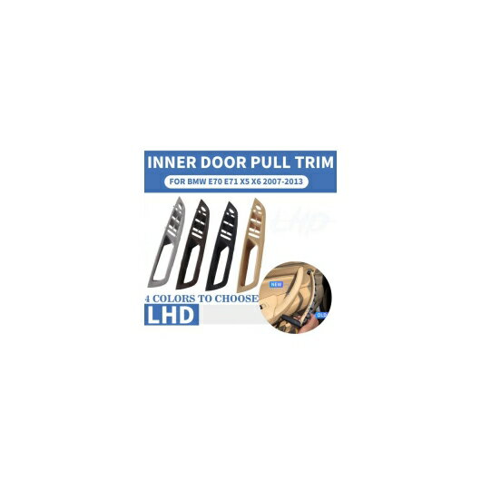 LHD 左ハンドル車 インナー ドア プル ハンドル 適用: BMW E70 E71 X5 X6 07-2013 インテリア ドライバ シート ボックス ストレージ トリム カバー レザー ベージュ 7ピース～レザー サドル ブラウン AL-EE-8862 AL Car parts
