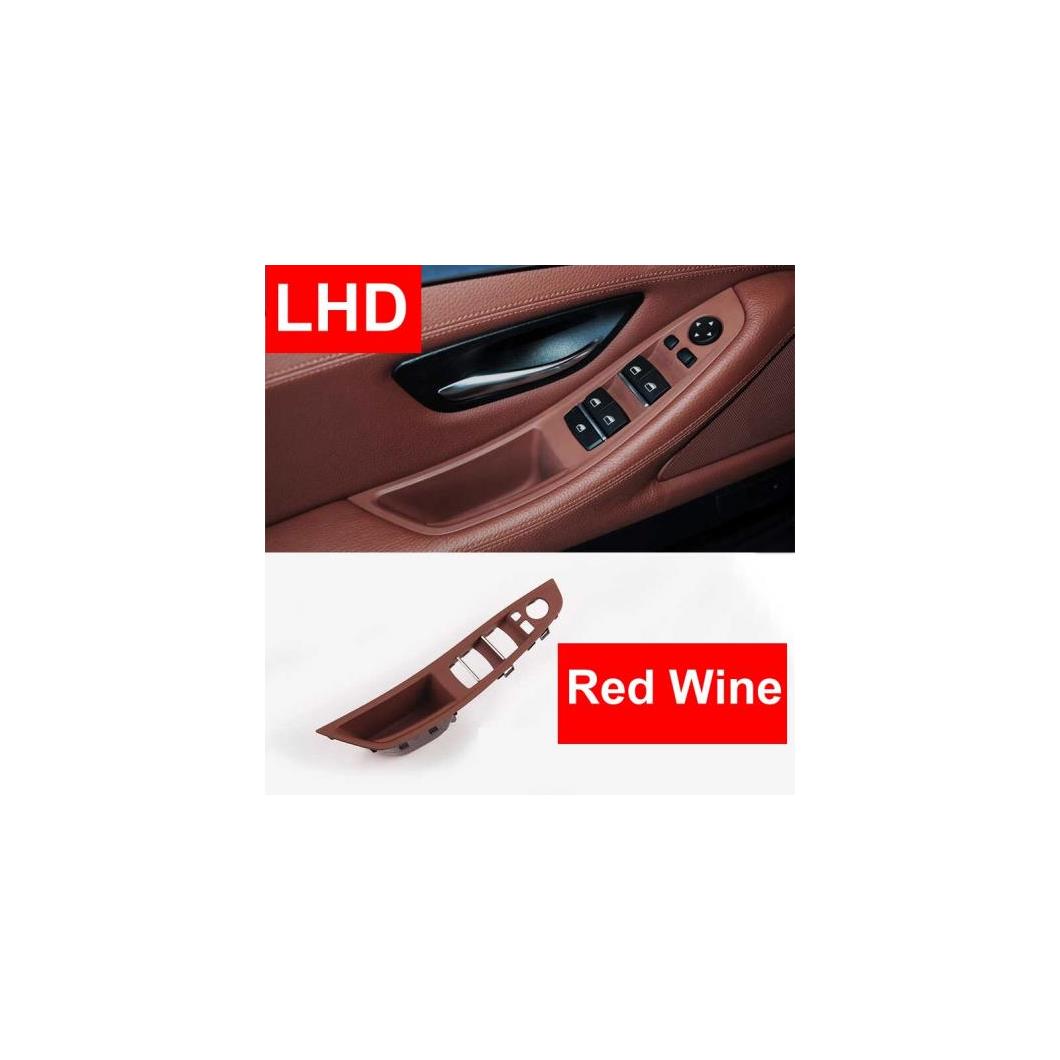 LHD 適用: BMW 5シリーズ F10 F11 F18 インナー ハンドル インテリア ドア アームレスト パネル 運転席 シートボタン スイッチ フレーム ストレージ 4ピース レッド ワイン～4ピース ブラック AL-EE-9101 AL Interior parts for cars