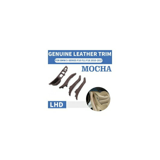 レザー 左ハンドル車 LHD 適用: BMW 5シリーズ F10 F11 F18 インテリア ドア ハンドル インナー パネル プル トリム 7ピース ブラック～7ピース グレー AL-EE-8768 AL Interior parts for cars