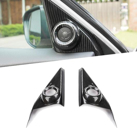 カーボンファイバー インテリア モールディング フロント ドア トライアングル オーディオ スピーカー カバー トリム ステッカー 適用: ホンダ シビック 10代目 2016 2017 タイプ001・タイプ010 AL-FF-1818 AL Interior parts for cars(2)