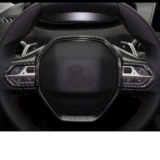 カーボンファイバー ABS ヘッドライト ギア パネル 吹き出し口 ステアリング ホイール トリム 適用: プジョー 3008 ステアリング ホイール トリム AL-FF-4396 AL Interior parts for cars