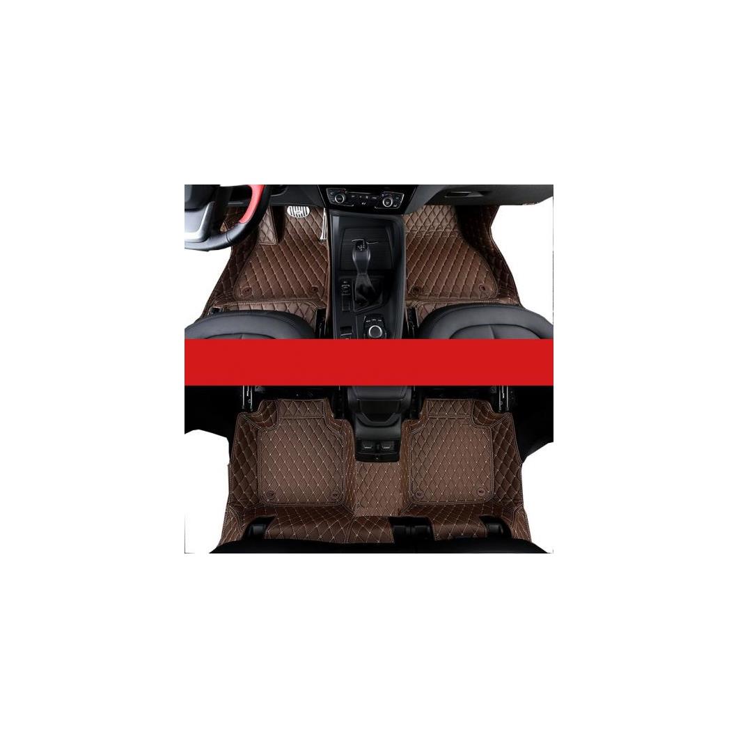 レザー フロア マット 適用: BMW X1 E84 F48 2008-2020 2012 2013 2014 ブラック レッド ワイヤー～ワイン レッド E84 2009-2015・F48 2015-2021 AL-FF-5236 AL Car parts