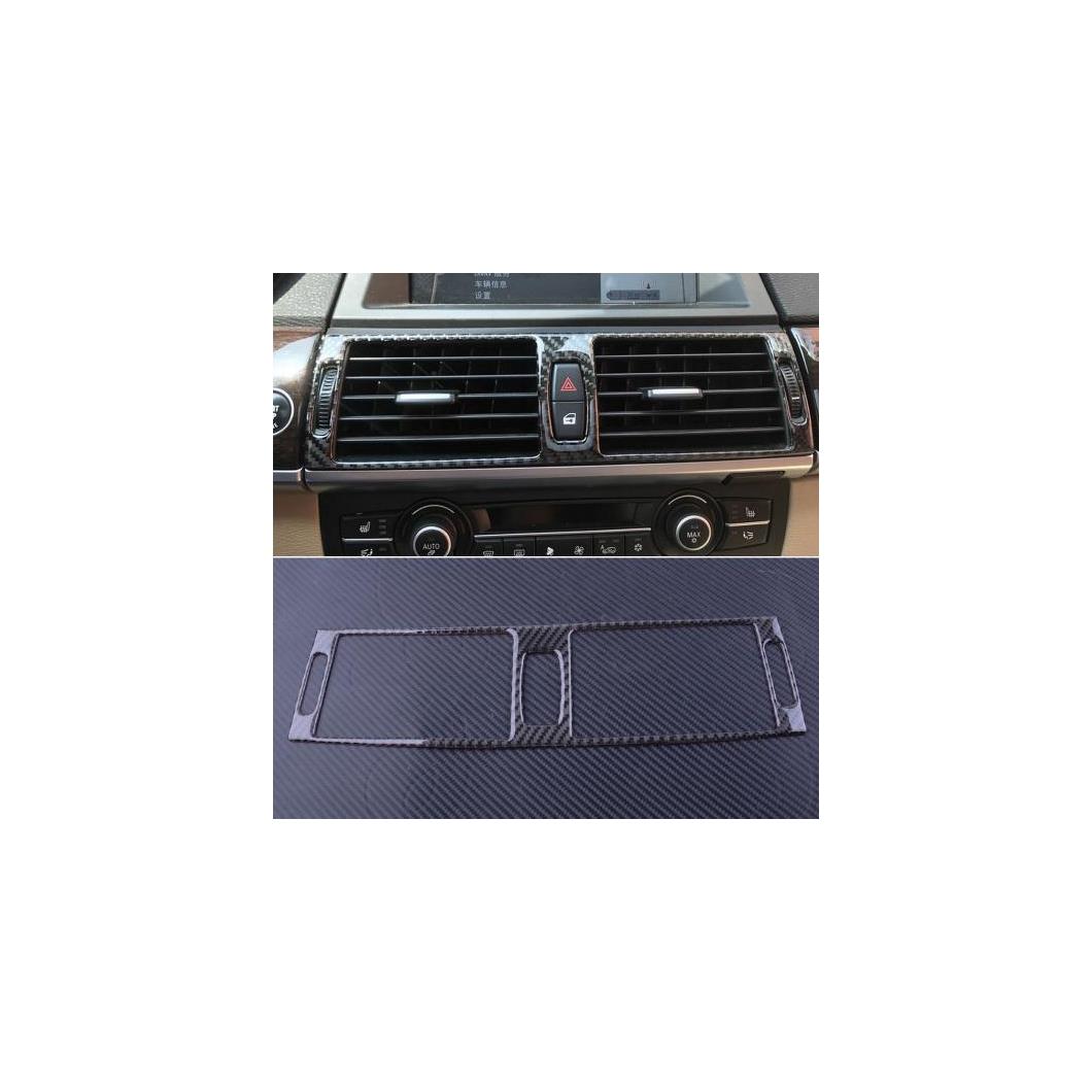 カーボンファイバー ブラック ダッシュボード コンソール ミドル エア 吹き出し口 フレーム カバー トリム 適用: BMW X5 E70 X6 E71 2008-2011 2012 2013 AL-FF-6795 AL Interior parts for cars