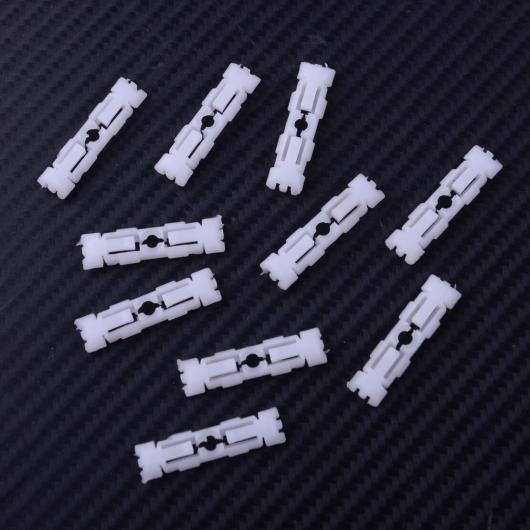 10ピース ホワイト プラスチック ルーフ レール バー カッター クリップ モールディング 191853733A 6U..