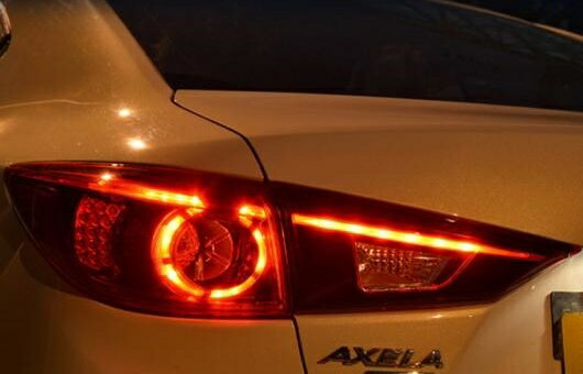テール ランプ 適用: マツダ アクセラ ライト 2014-2016 LED リア DRL + ブレーキ パーク シグナル ストップ レッド AL-HH-0176 AL Car parts
