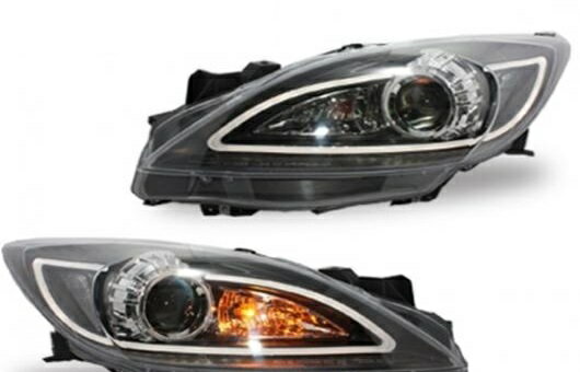 適用: マツダ 3 ヘッドライト 2011-2013 LED DRL BI キセノン レンズ ハイ ロー ビーム パーキング HID フォグランプ 4300K～8000K 35W・55W AL-HH-0322 AL Car parts