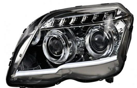 適用: メルセデスベンツ/MERCEDES BENZ ベンツ GLK 300 ヘッドライト 2011 LED DRL レンズ ダブル ビーム H7 HID キセノン BI 4300K～8000K 35W・55W AL-HH-0437 AL Car parts