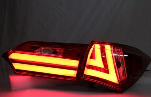 適用: トヨタ カローラ テールライト 2014 LED テール ランプ アルティス リア DRL + ブレーキ パーク シグナル ライト レッド AL-HH-0794 AL Car parts