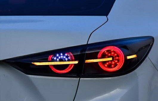 2014-2018 適用: マツダ 3 アクセラ LED テールライト タホ サバーバン リア ライト トランク ランプ パーキング ブラック AL-HH-1301 AL Car parts