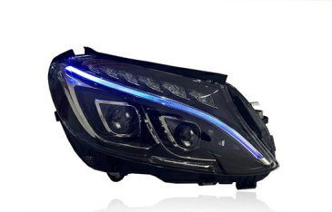 AL 適用: ベンツ W205 フル LED ヘッドライト 2015-2018 Cクラス ヘッドランプ DRL ロー ハイ ビーム オール 6000K コールド ホワイト 35W AL-HH-1381