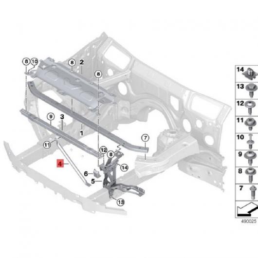 OEM 51647421989/51647421990 左 右 パネル ブラケット フロント 適用： BMW X3 51647421989・51647421990 AL-HH-2870 AL Car parts