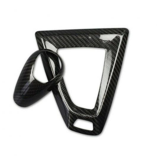 カーボンファイバー ギア シフト ノブ キャップ & ベース カバー トリム ステッカー ブラック 適用: BMW M3 F80 M4 F82 F83 ギア シフト ノブ カバー インテリア AL-II-1150 AL Interior parts for cars