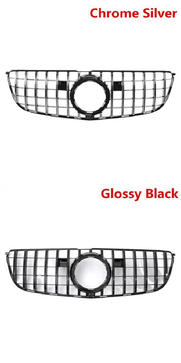 クローム/ブラック X166 グリル フロント バンパー GT 適用: メルセデス ベンツ GLS クラス X166 GLS450 2016 2019 クロムシルバー・ピアノブラック AL-II-3906 AL Exterior parts for cars