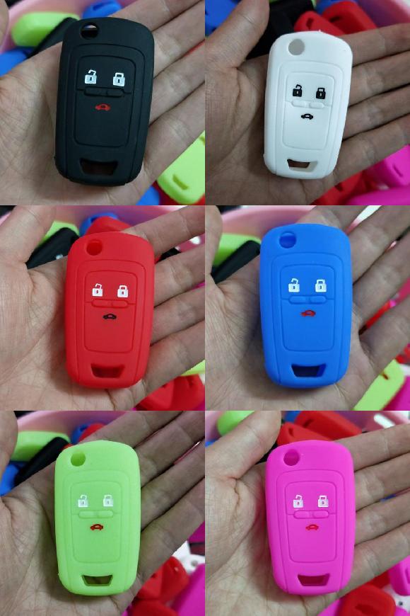 キーカバー 適用: シボレー/CHEVROLET クルーズ 2009 2014 セダン ハッチバック 3ボタン フリップ 折りたたみ ラバー キー シリコン 保護 カバー セット シェル ブラック～ローズレッド AL-II-4456 AL key cover