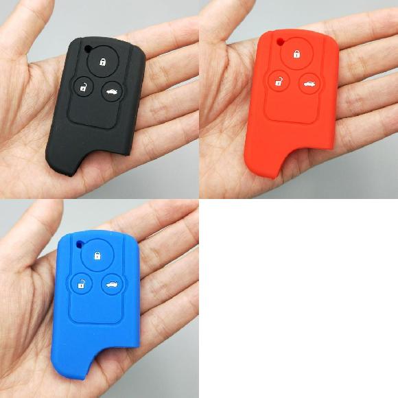 楽天オートパーツエージェンシー2号店キーカバー 適用: ホンダ アコード CRV CR-V CR V シビック 2006 2011 2013 2014 2015 3ボタン シリコン ラバー キー フォブ プロテクター シェル カバー ケース セット ブラック～ブルー AL-II-4497 AL key cover