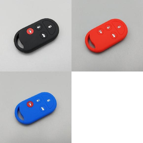 楽天オートパーツエージェンシー2号店キーカバー 適用: ホンダ シビック CRV CR-V CR V アコード ジャズ リモート 保護 スキン シリコン ラバー キー カバー ケース シェル セット ブラック～ブルー AL-II-4499 AL key cover