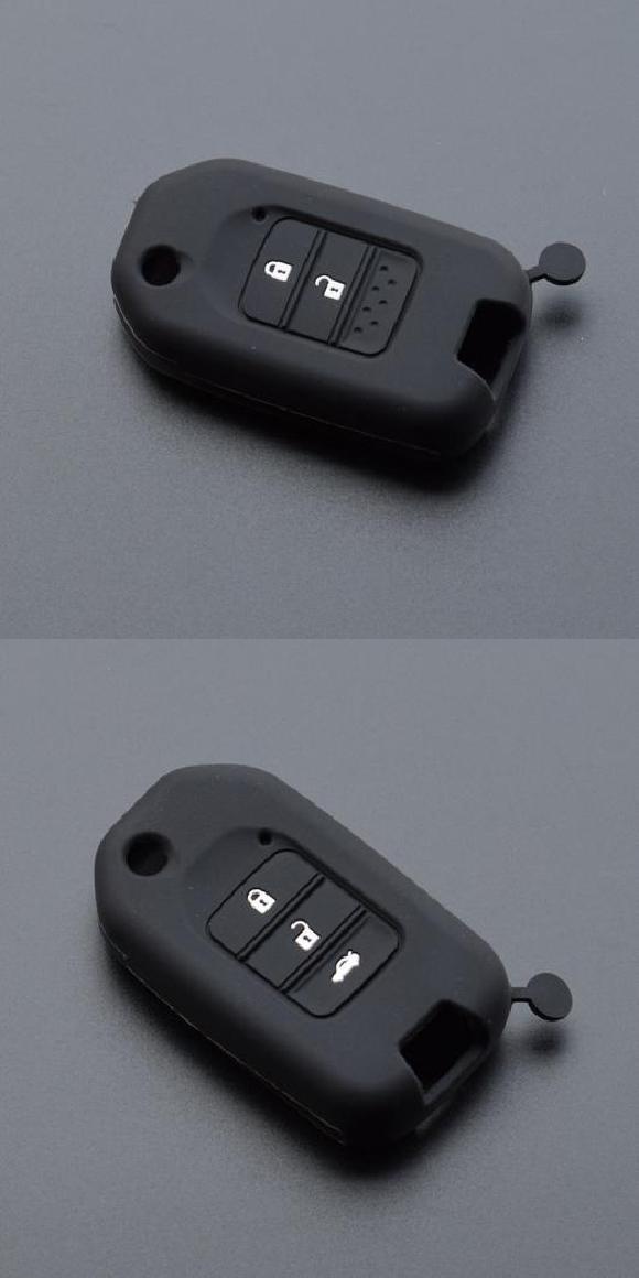 キーカバー 2/3ボタン キー 保護 シェル 適用: ホンダ シビック CR V HR V アコード ジェイド クライダー オデッセイ 2015 2018 リモート 2 ボタン ブラック・3 ボタン ブラック AL-II-4547 AL key cover