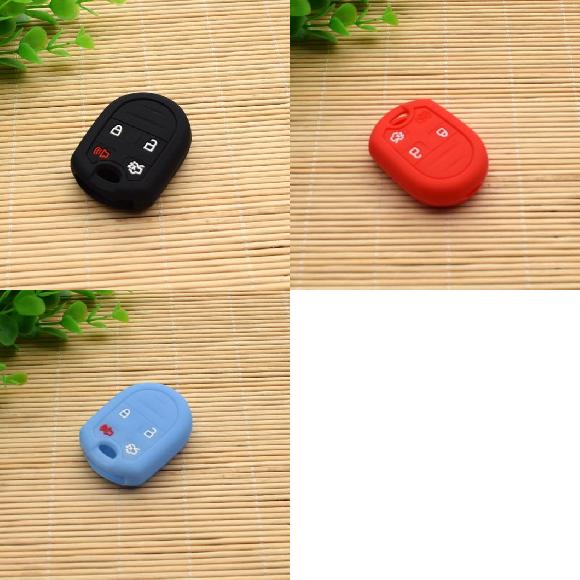 キーカバー シリコン キー カバー キーチェーン カバー ケース セット 適用: フォード/FORD Fシリーズ F150 F350 F450 エッジ エクスプローラー マスタング GT ブラック～ブルー AL-II-4684 AL key cover