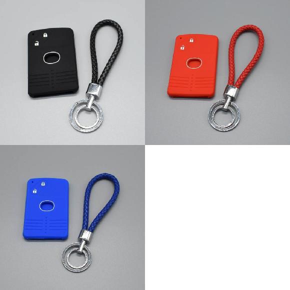 楽天オートパーツエージェンシー2号店キーカバー シリコン キー カバー ケース 適用: マツダ 3 5 6 8 M8 CX 7 CX 9 スマート カード リモート 2ボタン キー リモート ラバー 保護 ブラックセット～ブルーセット AL-II-4690 AL key cover