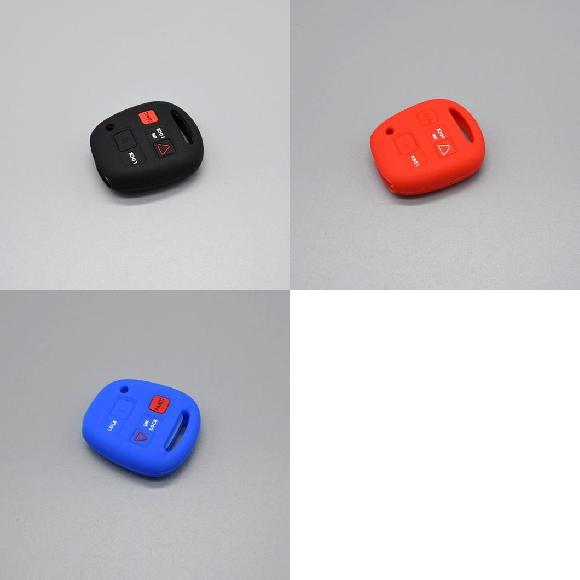 キーカバー シリコン キー カバー ケース 適用: レクサス LS LX NX RC RX ストレート キーチェーン キーリング 保護 セット シェル アクセサリー ブラック～ブルー AL-II-4703 AL key cover