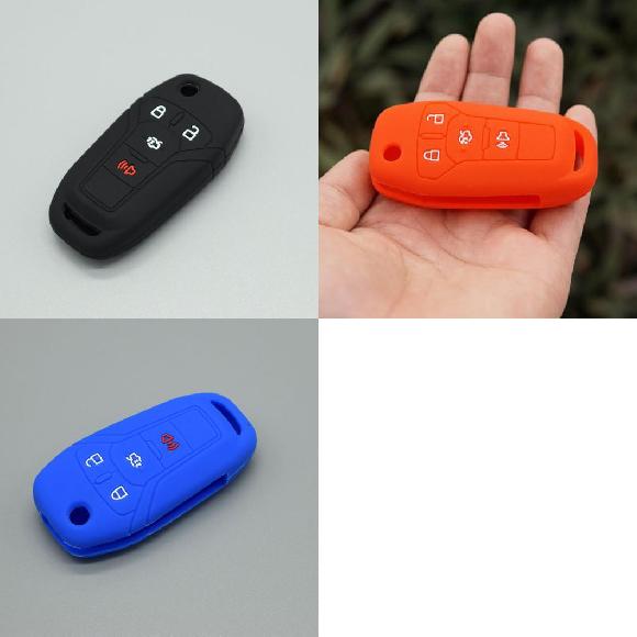 楽天オートパーツエージェンシー2号店キーカバー シリコン キー フォブ カバー ケース 適用: フォード/FORD 2017 フォーカス フィエスタ フュージョン F150 F 150 マスタング エクスプローラー ブラック～ブルー AL-II-4748 AL key cover