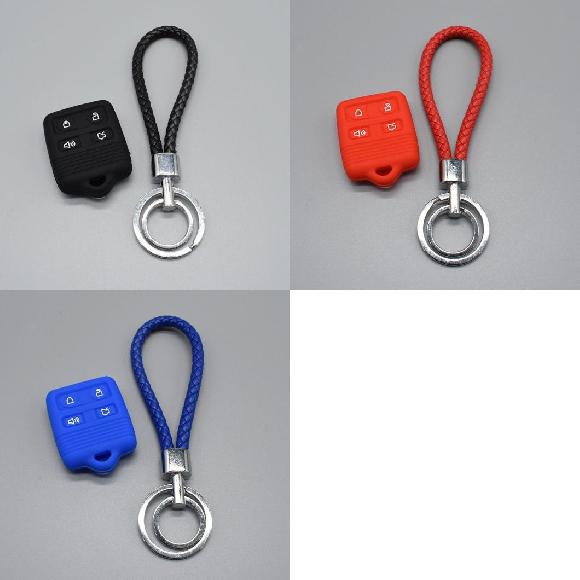 楽天オートパーツエージェンシー2号店キーカバー シリコン キー フォブ カバー ケース 保護 適用: フォード/FORD エクスプローラー フォーカス リンカーン/LINCOLN ブラックセット～ブルーセット AL-II-4767 AL key cover