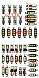 車用 内装 LED ライト キット 適用: アキュラ/ACURA ILX MDX NSX RDX RLX TLX エラーフリー CAN-BUS T10 31mm 36mm 39mm 42mm 21ピース・25ピース ホワイト AL-JJ-2569 AL Interior parts for cars