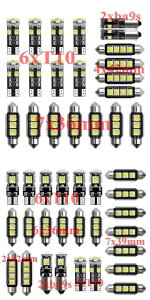 車用 内装 LED ライト キット 適用: セアト アローナ アテカ インカ トレド MII エラーフリー T10 31mm 36mm 39mm 42mm 21ピース・25ピース ホワイト AL-JJ-2666 AL Interior parts for cars