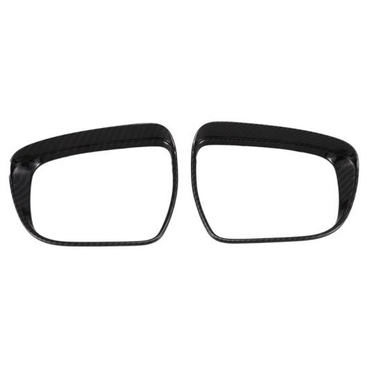 ABS カーボンファイバー バックミラー ミラー カバー レイン アイブロー カバー トリム フレーム 適用:..