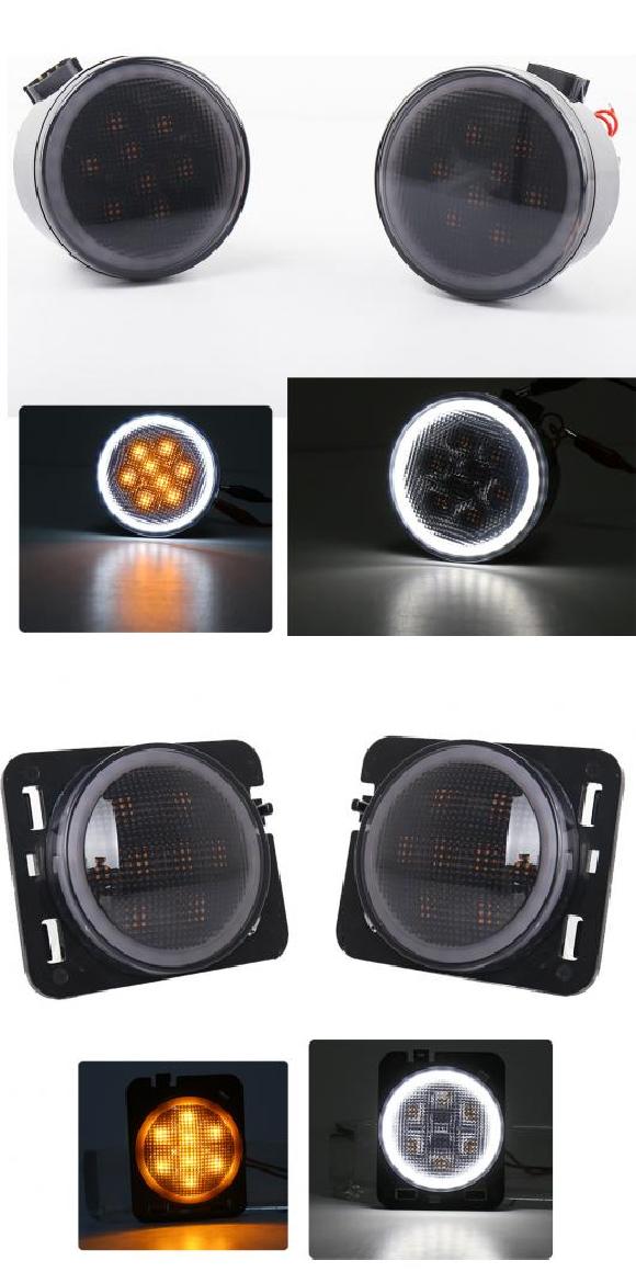 2ԡ 8 LED SMD 饤 ե ե ե쥢 󥫡 饤 Ŭ: /JEEP 󥰥顼 JK 07-15 饦 ʥ 饤ȡޥȥå ʥ 饤 AL-KK-2525 AL Car parts