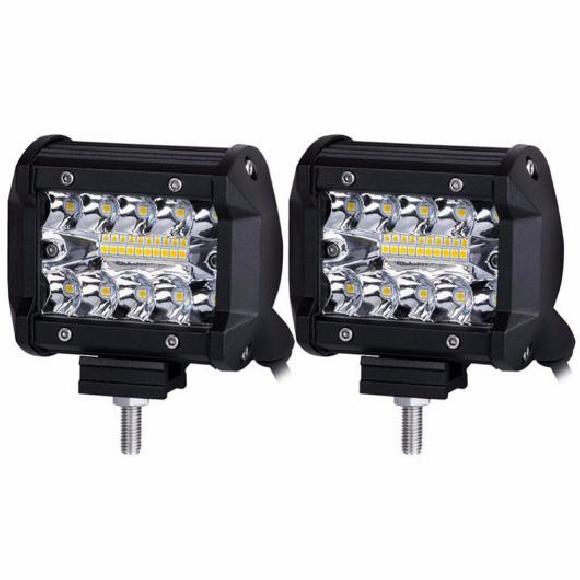 2ピース 4インチ LED ワーク ライト バー 60W スポット コンボ ビーム 12V 24V 適用: 4X4 トラック SUV ATV オフ ロード 4WD ATV UTV UAZ UTE モーターバイク ボート 2ピース AL-KK-2778 AL Car parts