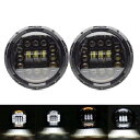 1ペア 7インチ DRL LED ヘッドランプ イカリング アングル アイ ヘッドライト 適用: ジープ/JEEP ラングラー CJ VAZ 2101FOR ラーダ/LADA ニーヴァ 4X4 スズキ 90W ブラック H4 AL-KK-2819 AL Car parts