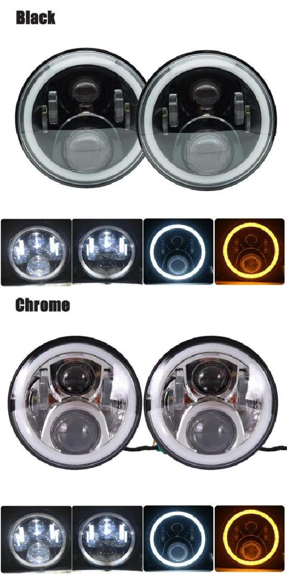 7 LED إåɥ饤 60W إåɥ 6000K H4 H13 󥰥  ϥ  ӡ Ŭ: /JEEP 󥰥顼 1ڥ إåɥ饤 AL-KK-2829 2 AL Motorcycle parts