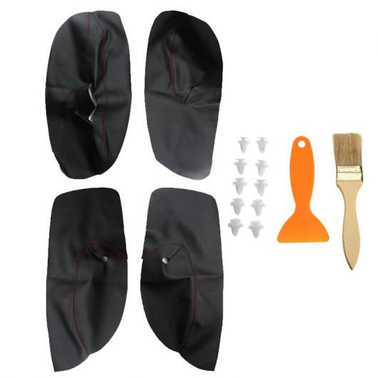 マイクロファイバー レザー ドア アームレスト カバー インテリア ドア パネル 保護 適用: フォルクス..