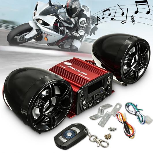 ユニバーサル 防水 オートバイ ATV オーディオ リモート コントロール スピーカー スーツ サウンド システム SD USB MP3 適用: カワサキ AL-KK-3084 2輪 AL Motorcycle parts