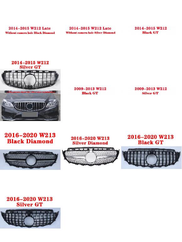 楽天オートパーツエージェンシー2号店AL フロント グリル バーチカル バー ミドル グリル 適用: メルセデスベンツ Eクラス W212 W213 スタイル 1～スタイル 12 AL-KK-4387 Exterior parts for cars