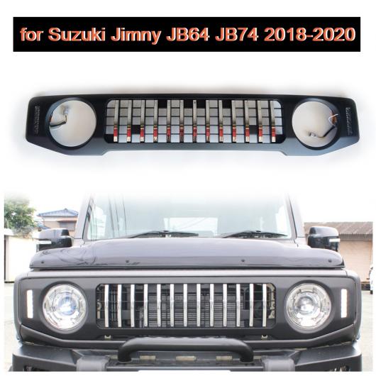レーシング グリル LED ランプ 適用: スズキ ジムニー JB64 JB74 2018-2020 フロント グリル メッシュ ブラック グリル カバー アクセサリー AL-KK-4792 AL Exterior parts for cars