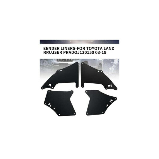 4ピース フロント リア マッド フラップ 適用: トヨタ ランドクルーザー プラド J120 J150 2003-2019 スプラッシュ ガード マッド フラップ マッドガード フェンダー ブラック AL-KK-4858 AL Car parts