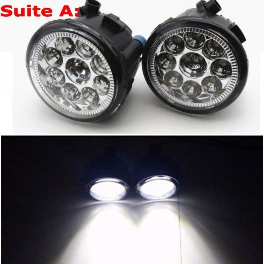 適用: インフィニティ/INFINITI EX35 2008-2012 EX37 13 QX50 2014 2015 9LED フォグライト H11 H8 12V 55W ハロゲン LED フォグ ヘッド ランプ タイプA AL-KK-7432 AL Light lamp for car