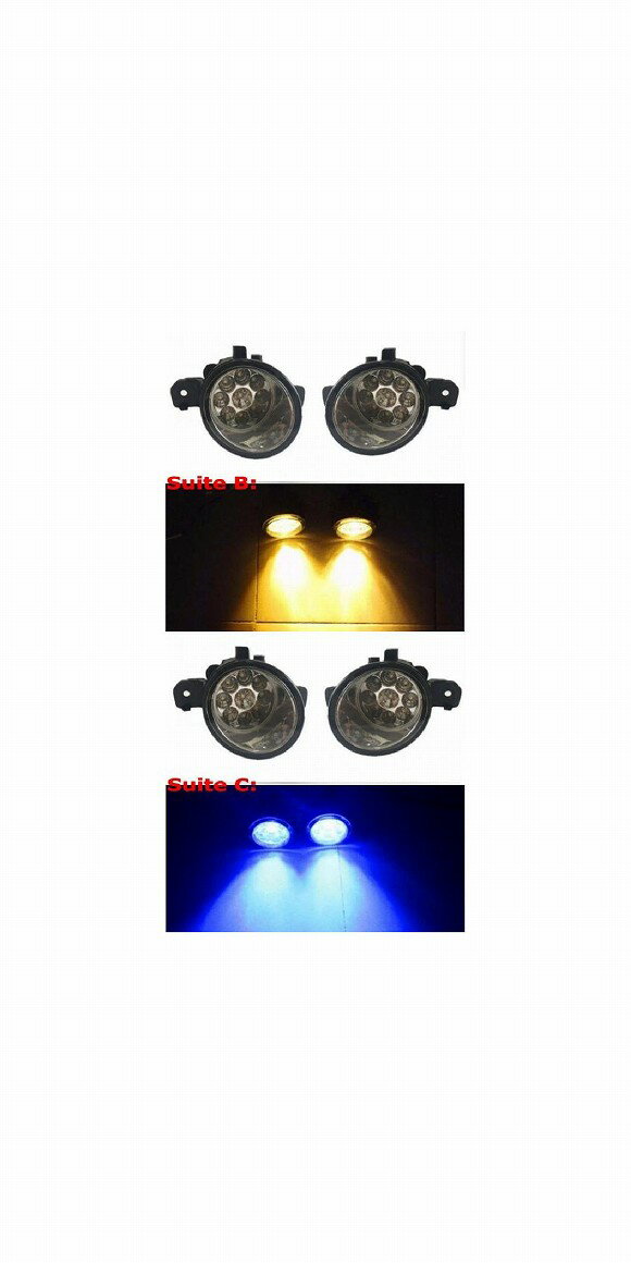 適用: インフィニティ/INFINITI JX35 2013 QX60 2014 2015 9LED フォグライト H11 H8 12V 55W ハロゲン LED フォグ ヘッド ランプ タイプB・タイプC AL-KK-7436 AL Light lamp for car