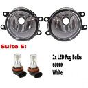 適用: トヨタ ヤリス ヴィッツ SE 2012 2013 2014 9LED チップ LED フォグ ヘッド ランプ H11 H8 12V 55W ハロゲン フォグライト タイプE AL-KK-7719 AL Light lamp for car(2)