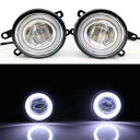 2in1 LED エンジェルアイ DRL 3色 カットラインレンズ フォグライト ランプ 適用: レクサス IS-F 2008-2014 ホワイト エンジェルアイ AL-KK-8372 AL Car light(2)